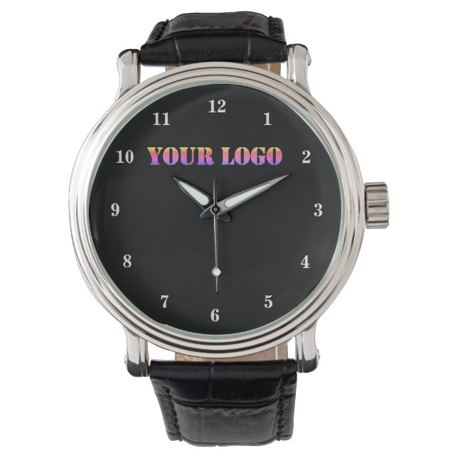 Custom Business Logo Company Personalized Watch (Front)