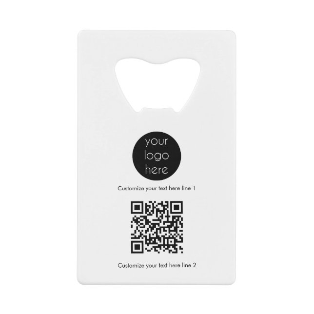 Custom Business Logo Company Promotional  Credit Card Bottle Opener (Front)