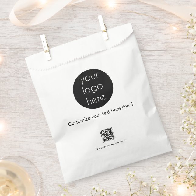 Custom Business Logo Company Promotional  Favor Bag (Clipped)