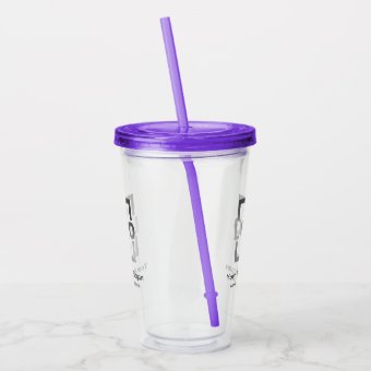 Custom Business Logo Company Promotional Purple Acrylic Tumbler | Zazzle