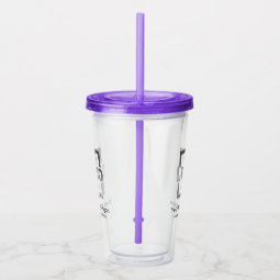 Custom Business Logo Company Promotional Purple Acrylic Tumbler | Zazzle