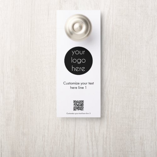 Custom Business Logo Company Promotional QR Code Door Hanger