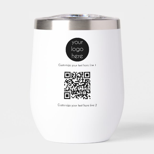 Custom Business Logo Company Promotional  Thermal Wine Tumbler (Front)