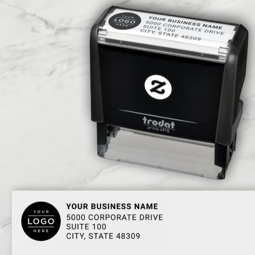 Custom Business Logo Company Return Address Self_inking Stamp