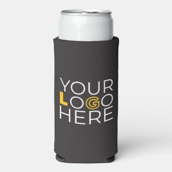 Custom Business Logo Company Seltzer Can Cooler by ReligiousStore at Zazzle