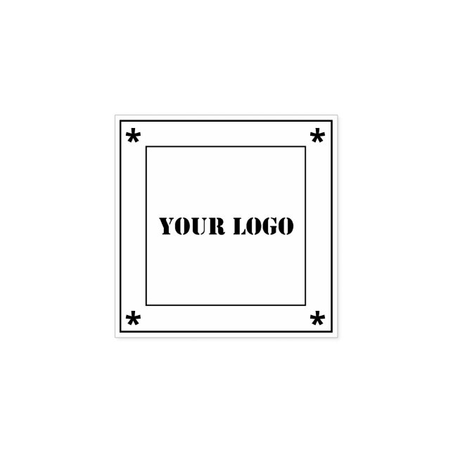 Custom Business Logo Company Square Rubber Stamp (Imprint)