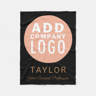 Custom Business Logo Company Staff Employee Name T Fleece Blanket