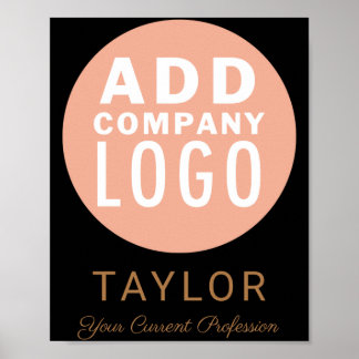 Custom Business Logo Company Staff Employee Name T Poster