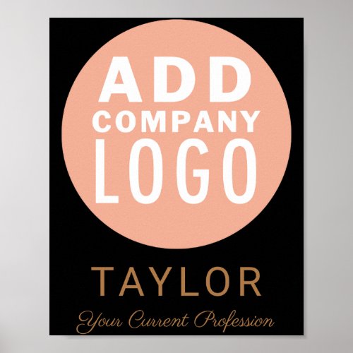 Custom Business Logo Company Staff Employee Name T Poster