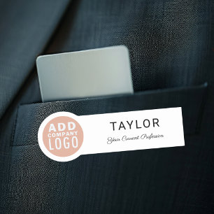 Custom Business Logo Company Staff Name Tag