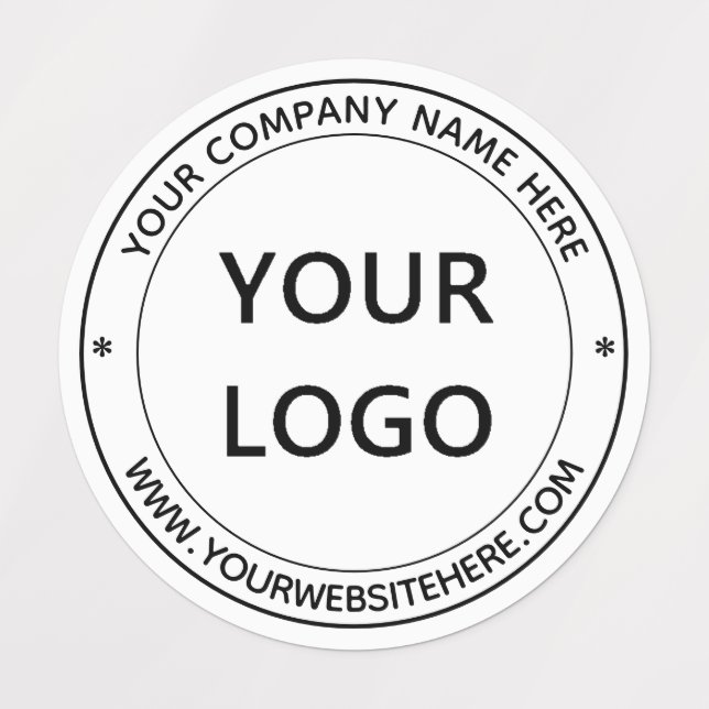 Custom Business Logo Company Stamp Design Labels (Design 1)