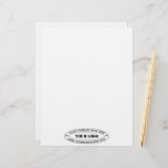 Custom Business Logo Company Stamp Letterhead<br><div class="desc">Custom Business Logo Company Stamp - Personalized Website - Text Promotional Professional Customizable Stamp Gift - Add Your Logo - Image / Name - Company / Website - Information - Resize and move or remove and add elements / text with customization tool. Choose / add your color !</div>