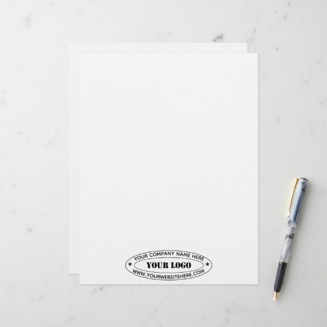 Custom Business Logo Company Stamp Letterhead (Front/Back In Situ)