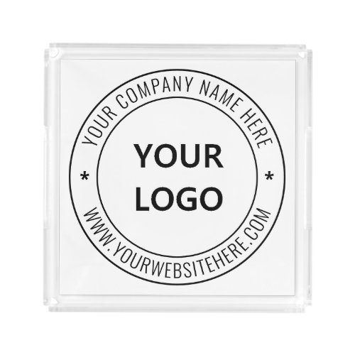 Custom Business Logo Company Stamp Personalized Acrylic Tray