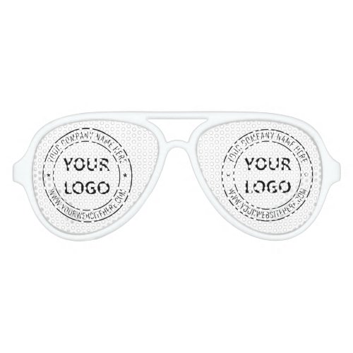 Custom Business Logo Company Stamp _ Personalized  Aviator Sunglasses