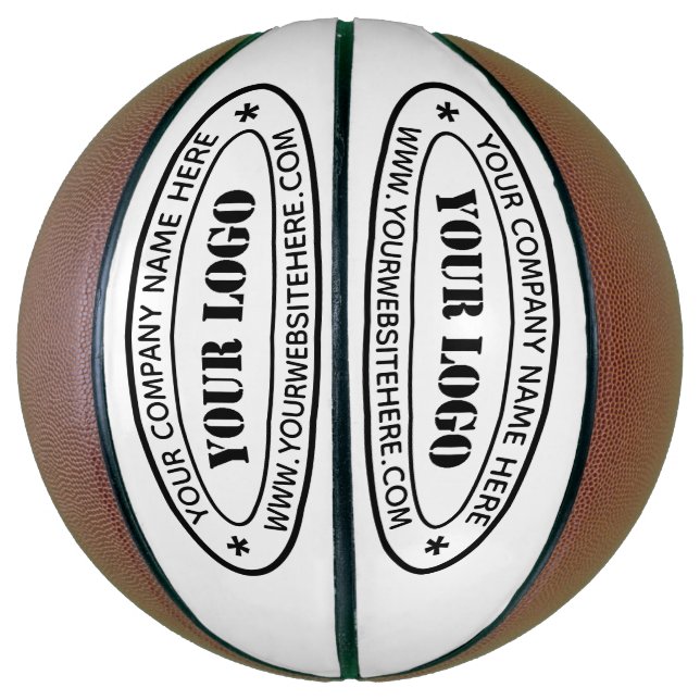Custom Business Logo Company Stamp - Personalized  Basketball (Vertical)