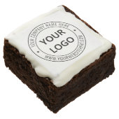 Custom Business Logo Company Stamp - Personalized  Brownie (Angled)