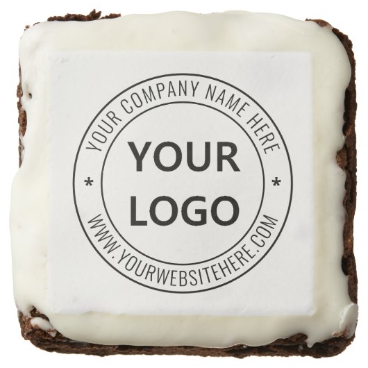 Custom Business Logo Company Stamp - Personalized  Brownie (Front)