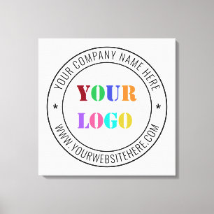 Custom Business Logo Company Stamp - Personalized Canvas Print