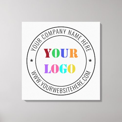 Custom Business Logo Company Stamp _ Personalized  Canvas Print