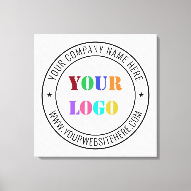 Custom Business Logo Company Stamp - Personalized  Canvas Print (Front)