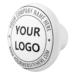 Custom Business Logo Company Stamp - Personalized  Ceramic Knob