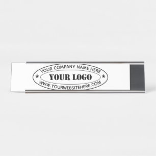 Custom Business Logo Company Stamp - Personalized Desk Name Plate