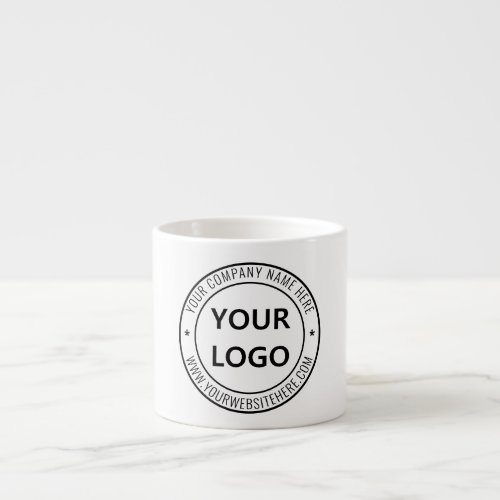 Custom Business Logo Company Stamp _ Personalized  Espresso Cup