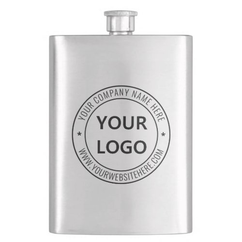 Custom Business Logo Company Stamp _ Personalized  Flask