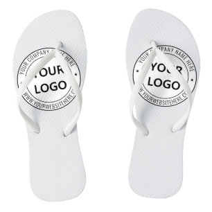 Custom Business Logo Company Stamp - Personalized Flip Flops