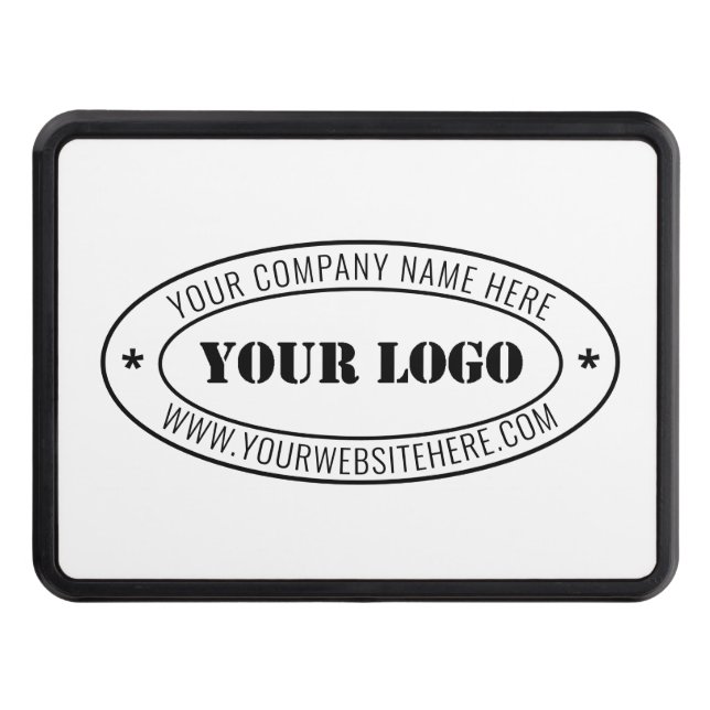 Custom Business Logo Company Stamp - Personalized  Hitch Cover (Front)