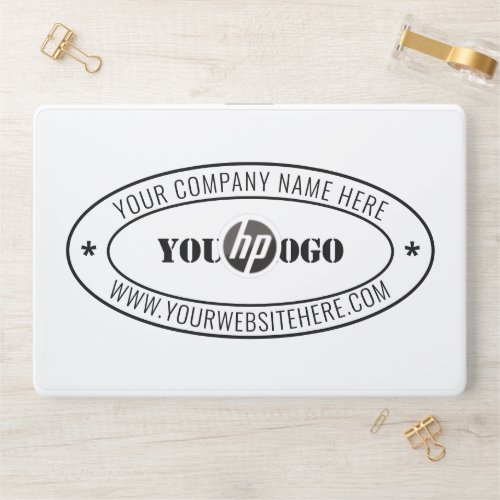 Custom Business Logo Company Stamp _ Personalized  HP Laptop Skin