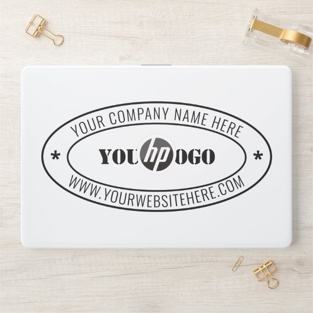 Custom Business Logo Company Stamp - Personalized  HP Laptop Skin (Desk)