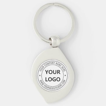 Custom Business Logo Company Stamp - Personalized  Keychain by Migned at Zazzle