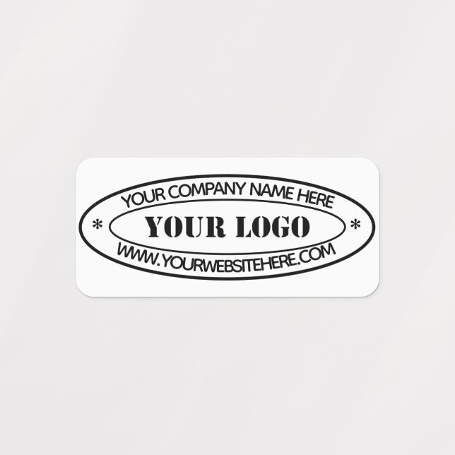 Custom Business Logo Company Stamp - Personalized  Labels (Design 1)