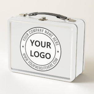 Custom Business Logo Company Stamp - Personalized  Metal Lunch Box
