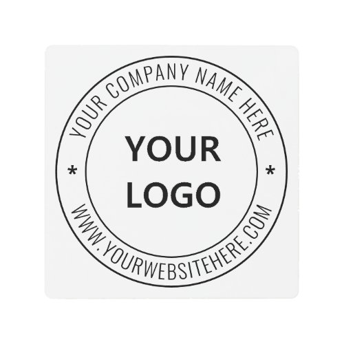 Custom Business Logo Company Stamp _ Personalized  Metal Print