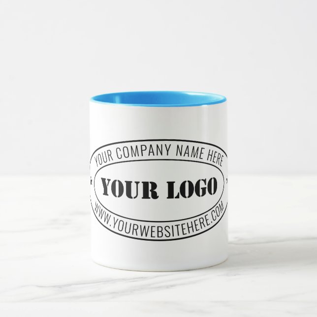 Custom Business Logo Company Stamp - Personalized  Mug (Center)