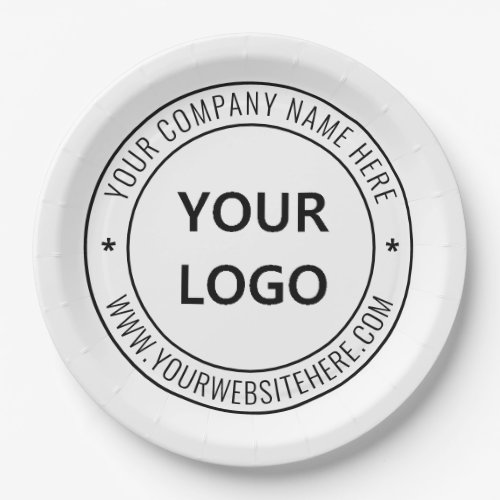 Custom Business Logo Company Stamp _ Personalized  Paper Plates