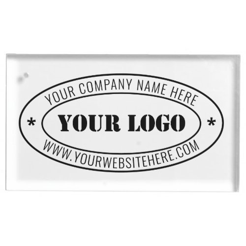 Custom Business Logo Company Stamp  Personalized  Place Card Holder