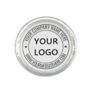 Custom Business Logo Company Stamp - Personalized  Ring at Zazzle