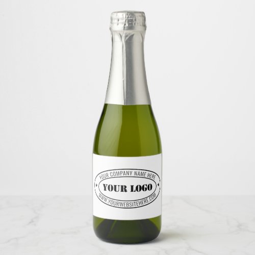 Custom Business Logo Company Stamp _ Personalized  Sparkling Wine Label