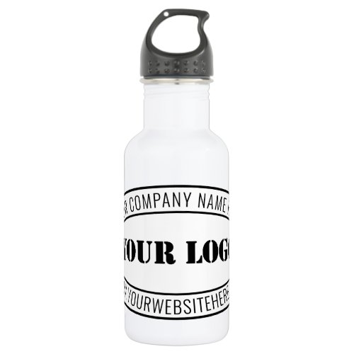 Custom Business Logo Company Stamp _ Personalized  Stainless Steel Water Bottle