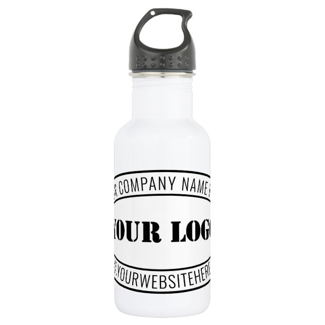 Custom Business Logo Company Stamp - Personalized  Stainless Steel Water Bottle (Front)