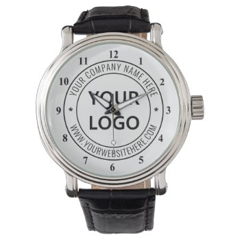 Custom Business Logo Company Stamp - Personalized  Watch by Migned at Zazzle