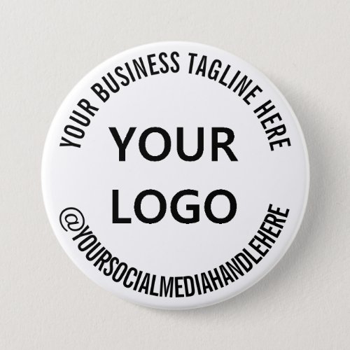 Custom Business Logo Company Tagline Social Media Button