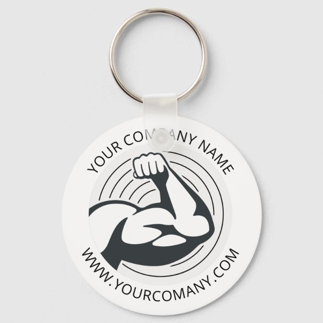 Custom Business Logo Company Website Keychain (Front)