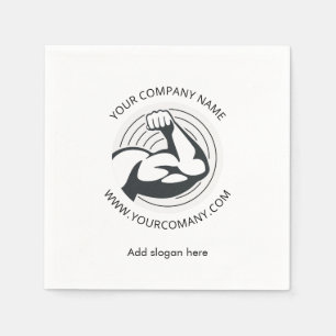 Custom Business Logo Company Website Paper Napkins