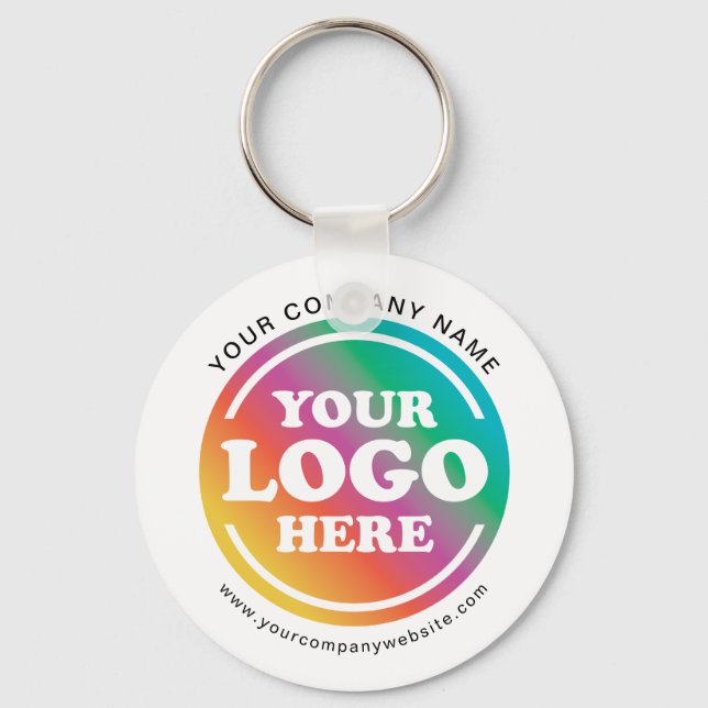 Custom Business Logo, Company Website Promotion Keychain (Front)