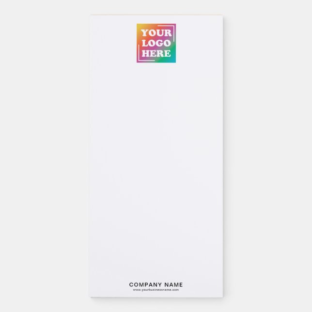 Custom Business Logo, Company Website Promotion Magnetic Notepad (Front)